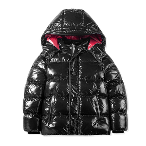 Blouson matelassé noir unisexe avec fermeture éclair, imperméable, coupe-vent, rembourré en fibre de polyester, manteau d'hiver décontracté, couleur unie, col montant - Product Image 1
