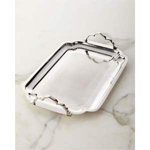 Plateau de service antique doré avec poignées, plateau décoratif vintage en métal pour bijoux, plateau de luxe pour buffet et table basse, pour la décoration intérieure - Product Image 6