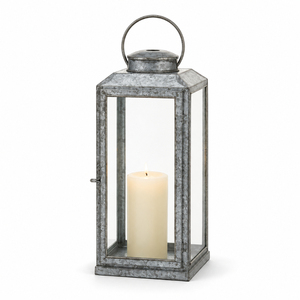 Custom Luxury Galvanized Metal <b>Lantern</b> Vintage Iron Tabletop <b>Hurricane</b> Light Rustic Modern Farmhouse Decor Outdoor - Product Image 3