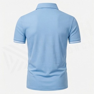 Camisetas Polo Deportivas para Hombre, 100% Algodón, Secado Rápido, Cierre de Cremallera de un Cuarto, Manga Corta, para Gimnasio, Entrenamiento, Running, Estampadas, Primavera - Product Image 2