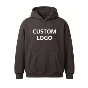 Sweat à capuche personnalisé épais coupe oversize et carrée 390 GSM en molleton avec poche kangourou, vente en gros OEM, style streetwear - Product Image 1