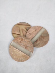 Posavasos de Resina y Madera de Alta Calidad, Hechos a Mano, Estilo Clásico, Ecológicos, No Tóxicos, 10 mm de Grosor, Decorativos, Precio al por Mayor - Product Image 4