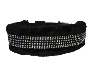 Collar de lujo para perros de primera calidad, ajustable, con anillo en D resistente y piedras de Divine International - Product Image 3