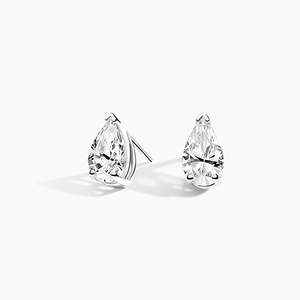 Pendientes de Diamantes Cultivados en Laboratorio con Corte de Pera de Tres Puntas, Plata de Ley 925, 1 Quilate, Certificados por IGI - Product Image 3