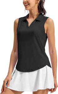 Polo sans manches slim fit de haute qualité pour femme, en mélange de coton respirant, toucher doux, pour l'exportation - Product Image 4