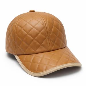 Men's New Cowhide Leather Trucker Cap Breathable Mesh Back Adjustable Baseball <b>Hat</b> - Product Image 2