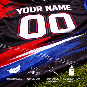 Maillot de football américain personnalisé, coupe courte, respirant, séchage rapide, tissu polyester, nom et numéro du joueur brodés sur mesure - Product Image 3