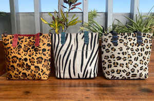 Sacs fourre-tout en cuir recyclé imprimé animal personnalisé de qualité OEM sac à main de fabricant de créateur de luxe et sac à main en cuir coloré pour femmes - Product Image 5