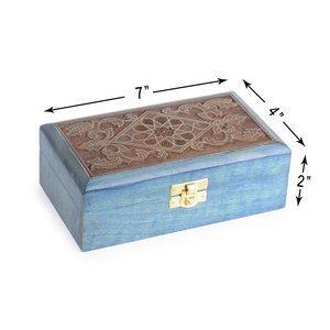 Caja de joyería de madera vintage hecha a mano, elegante organizador de joyas, caja de regalo para mujeres, caja de joyería de madera premium. - Product Image 5