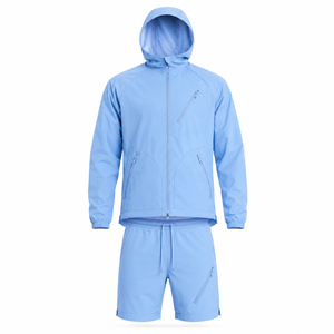 Ensemble de survêtement d'été en polyester pour homme, coupe-vent et short, vente en gros, fournisseur ODM - Product Image 2