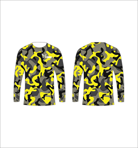 T-shirt de sport camouflage à manches longues pour homme, séchage rapide, performance athlétique, col rond, coupe classique - Product Image 1
