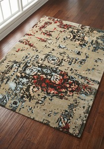 Juego de Alfombras de Pelo Largo de Lujo con Diseño Floral Moderno, Estilo Indio y Nepalí, de Lana de Nueva Zelanda/Tencel/Algodón, Cómodas para Uso Doméstico y Comercial - Product Image 6