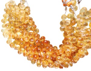 Natural Citrine Faceted Drop Beads Yellow Gemstone Loose Drops High Quality RUHAN <b>GEMS</b> for Jewelry Making Necklace <b>Bracelet</b> - Product Image 2