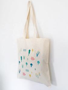 Bolso de mano de algodón ecológico para mujer con patrón de letras Logotipo impreso personalizado Correa para el hombro-Bolso de lona reutilizable - Product Image 6