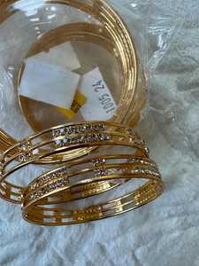 Bracelet en laiton plaqué or de qualité supérieure, fait à la main, traditionnel, classique, vintage, bracelet de mariage pour femmes, bijoux de mode - Product Image 5