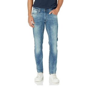 High Quality Mid Waist Straight Mens <b>Jeans</b> <b>Soft</b> Cotton Spandex Denim Pants for Men Wholesale - Product Image 1