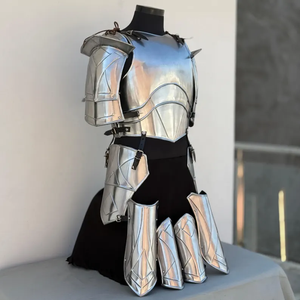 Conjunto de Armadura de Acero Medieval para Caballera, Cuirazos, Hombreras y Brazaletes, Disfraz Histórico para Cosplay y Reenactment - Product Image 2