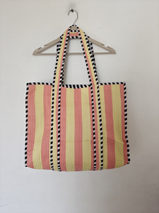 Sac fourre-tout en coton écologique à imprimé floral, style bohème, sac de plage d'été, fermeture ouverte, sac à usage quotidien pour femmes, doublure en coton biologique - Product Image 1