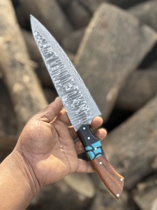 Juego de Cuchillos de Cocina de Acero de Damasco de 67 Capas, Forjados a Mano, Colección de Cuchillos de Chef, con Mangos de Resina de Madera Ambidiestros - Product Image 5