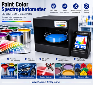 เครื่องวัดสี Sensegood Instruments สเปกโตรโฟโตมิเตอร์ คัลเลอริมิเตอร์ CIE Lab Delta E สำหรับวัดสีเคลือบผิว ช่วงความยาวคลื่น 400-700 นาโนเมตร รุ่น Spectral 1 - Product Image 3