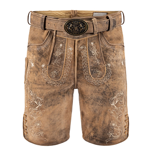 Vêtements de festival allemands authentiques |   Shorts en toile solide de style bavarois High Street |   Tenue en cuir personnalisée pour l'Oktoberfest - Product Image 1
