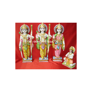 Magnifique statue artisanale en marbre blanc de Shree Ram Darbar avec Maa Sita pour Diwali et Dussehra Pooja, à prix raisonnable pour les acheteurs. - Product Image 5