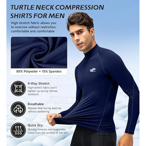 Long Sleeve Football <b>Compression</b> <b>Shirt</b> Stretchable Under Jersey <b>For</b> Cold Weather Training And Outdoor Sports Activity - Product Image 4
