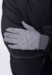 Magic Knitting <b>Wool</b> Acrylic <b>Gloves</b> Wrist Length Thermal Plain Style Winter Casual Touchscreen Elastic Sports Gray - Product Image 3