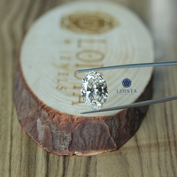 Diamant de laboratoire Loista ovale taille brillant 10,61 carats, percé au laser, certifié IGI, couleur H, pour la fabrication de bijoux