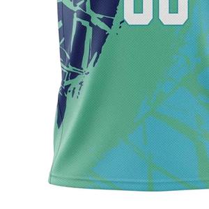 Maillot de basketball personnalisé respirant imprimé par le fabricant, 100 % polyester, séchage rapide, coupe ajustée, couleurs et logo personnalisables, vêtements de sport - Product Image 5