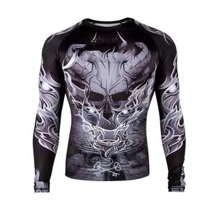 Sublimation Printed <b>Compression</b> Shirts Long Sleeve Polyester Spandex Custom Sports Gym Men <b>Compression</b> Shirt - Product Image 1