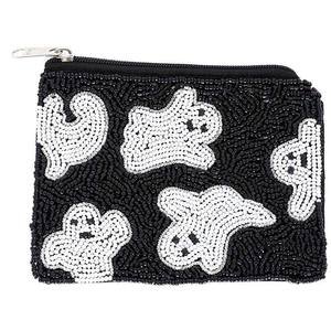 Porte-monnaie perlé fait main, motif drapeau de golf blanc, pochette zippée, mini portefeuille mignon, grands cadeaux - Product Image 2