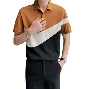 Polo pour homme de qualité supérieure, color block, confortable, vêtements masculins modernes, vêtements de golf et de tennis, fournisseur en gros, logo personnalisé - Product Image 1