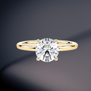 แหวนเพชรทรงกลมเจียระไนแบบบริลเลียนท์ 1 กะรัต ทองคำขาว 14K เพชรเพาะเลี้ยงในห้องปฏิบัติการ รับรองโดย IGI สี F แหวนหรูสำหรับผู้หญิง แหวนหมั้น แหวนแต่งงาน รับผลิตแบบ OEM - Product Image 1