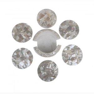 Elegant Design MOP Mosaic <b>Coaster</b> <b>Set</b> With Holder Glam Design Custom Shape Mats & Pads <b>Coaster</b> - Product Image 4