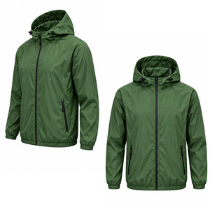 Windbreaker <b>Jacket</b> for <b>Men</b> <b>Lightweight</b> Outdoor Sports Water Resistant Full Zip Hooded Activewear Bulk Order Apparel Manufacturer - Product Image 5