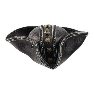 Nouveau stock – Chapeau tricorne léger et écologique avec couronne rigide, bordure décorative et doublure intérieure douce pour un port confortable – Idéal pour les fêtes d'adultes - Product Image 1