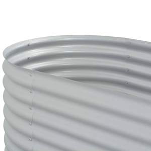 Jardinera Elevada Grande y Resistente de Acero Galvanizado Plateado para Jardín - Product Image 6