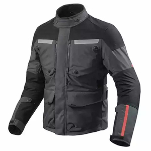 Blouson de moto en cuir imperméable pour homme, manches longues, noir, équipement d'automne respirant et à séchage rapide, 220g - Product Image 3