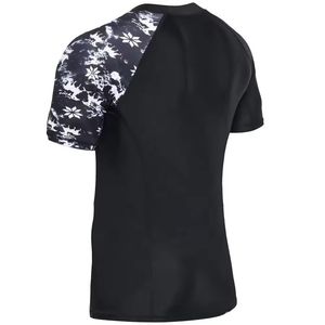 Camiseta Deportiva de Manga Larga para Hombre, Negra y Amarilla, con Protección UV, de Secado Rápido, para Entrenamiento, Surf, Gimnasio, MMA, Deportes Acuáticos, Compresión y Protección Contra Rozaduras - Product Image 3