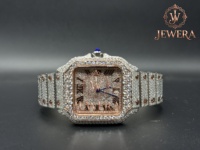 Montre pour homme en acier inoxydable Mossinate de qualité supérieure, avec diamants de haute qualité, mouvement mécanique de luxe haut de gamme, verre de qualité supérieure