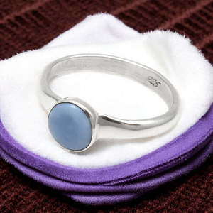 Handmade Natural Blue <b>Opal</b> Gemstone <b>Ring</b> 925 Sterling <b>Silver</b> Bezel Setting Gemstone Boho <b>Ring</b> For He And She Wholesale Jewelry - Product Image 5