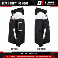 Veste coupe-vent softshell Blimpex à capuche, haute qualité, logo personnalisé, fermeture éclair, service OEM, tissu teint en fil, vêtement d'extérieur pour l'hiver