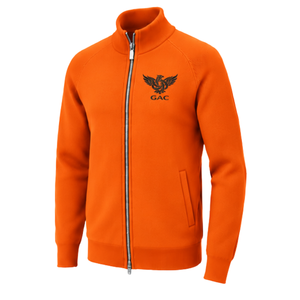 Cárdigan de Invierno para Hombre, Tejido, con Cierre, Cuello Mao, 100% Algodón, Mangas Largas, Puños y Dobladillo Acanalados, Color Naranja, con Bolsillos Laterales - Product Image 4