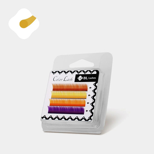 [Private Label] BEST Korea PBT Color Mink Mix 0.15 Wholesale (C,J Curl) (9-13mm Mix) Individual Soft Eyelash - Product Image 1