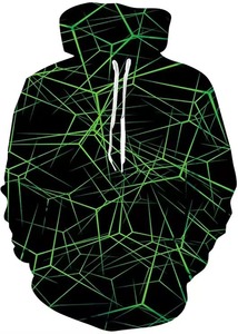 QZFSO Sweat à capuche personnalisé en nylon 100% écologique, couleur kaki unie, pour l'hiver, avec poche avant, léger, coupe-vent, pull-over pour l'extérieur - Product Image 3