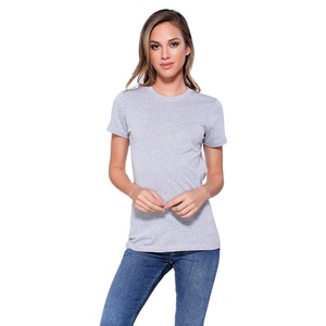 Camiseta minimalista de manga corta para chica con logotipo personalizado de nuevo diseño, 100% algodón liso para mujer, fabricante de Bangladesh - Product Image 1