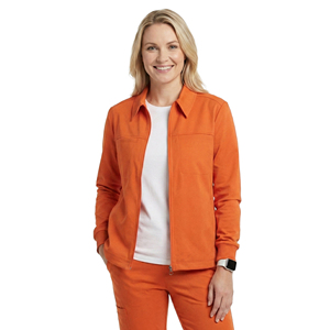 Custom Manufacturer Wholesale Medical <b>Uniforms</b> <b>Scrub</b> Jacket Zipper Front Shirt Collar Ribbed Cuffs Multi Pockets <b>Scrub</b> Jackets - Product Image 1