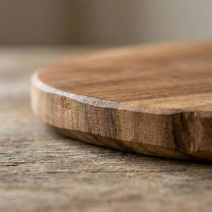 shape chopping Board, solid Acacia Wood Serving tray, 100% Natural wood Chopping board Eco-friendly <b>kitchenware</b> - Product Image 4