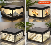 Lámparas Solares LED Recargables para Exteriores, Impermeables, Negras, E27, IP65, con Sensor de Movimiento, 3000K, para Jardín, Patio, Puerta de Villa